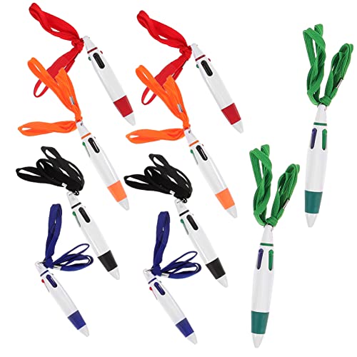 OSALADI 10 Stück Kugelschreiber mit Lanyard Teiliges Einziehbares Mehrfarbiges Kugelschreiber für Schüler Lehrer und Krankenschwestern für Täglichen Gebrauch Rot Grün Blau Schwarz Orange OSALADI 10 Stück Kugelschreiber mit Lanyard Teiliges Einziehbares Mehrfarbiges Kugelschreiber für Schüler Lehrer und Krankenschwestern für Täglichen Gebrauch Rot Grün Blau Schwarz Orange von OSALADI