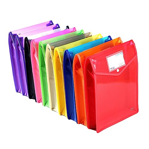 OSALADI 10 Stück Mappe dokumentieren Datei Organisation Wichtiger Dokumentenordner Plastikordner Dokumentspeicher Ordner für die Uni Aktenordner für die Schule Papierordner PP-Kunststoff von OSALADI