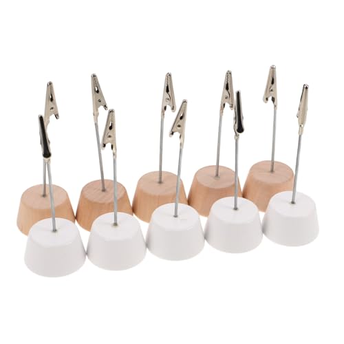 OSALADI 10 Stück Memo Clip Halter aus Holz mit Rundem Sockel Kompakte Tischkartenhalter für Fotos und Nummern Vielseitiger Platzkartenhalter für Büro Hochzeit und Eventdekoration OSALADI 10 Stück Memo Clip Halter aus Holz mit Rundem Sockel Kompakte Tischkartenhalter für Fotos und Nummern Vielseitiger Platzkartenhalter für Büro Hochzeit und Eventdekoration von OSALADI