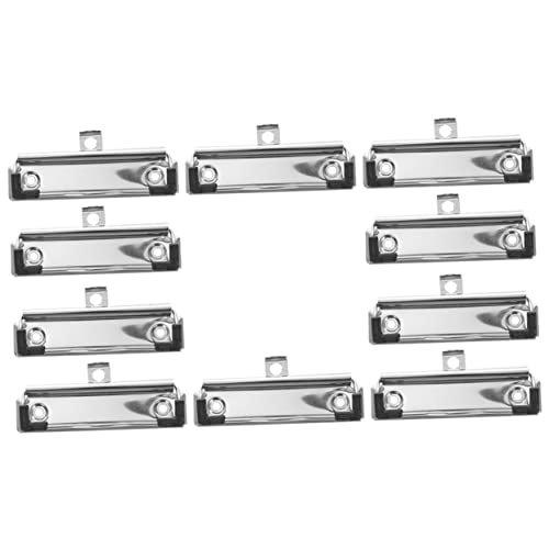 OSALADI 10 Stück Metall Klemmbrett Clips für Dokumente Stabiler Halter für Büro und Schule Einfach zu Bedienen Rutschfeste Füße für Dokumentenorganisation und DIY Projekte OSALADI 10 Stück Metall Klemmbrett Clips für Dokumente Stabiler Halter für Büro und Schule Einfach zu Bedienen Rutschfeste Füße für Dokumentenorganisation und DIY Projekte von OSALADI