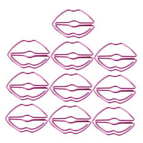 OSALADI 10 Stück Metallklammern Lippenform Elastische Büroklammern für Papiere Dokumente Scrapbooking Praktische Schreibwaren für Schule und Büro Starke Haftung ohne Verrutschen OSALADI 10 Stück Metallklammern Lippenform Elastische Büroklammern für Papiere Dokumente Scrapbooking Praktische Schreibwaren für Schule und Büro Starke Haftung ohne Verrutschen von OSALADI