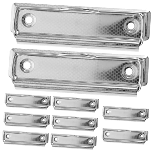 OSALADI 10 Stück Metallplattenclip Klemmbretter Für Zwischenablagen Clips Clips Bunt Kleine Zwischenablage Zwischenablagen Masse Klammer Fürs Büro Dokumentieren Aluminiumlegierung Silber von OSALADI