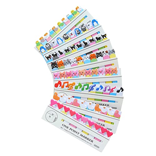OSALADI Bookmarks 10st Mini- Notiz Posten Selbstklebendes Pad Notizen Aus Papier Lesezeichen Tier Bookmark von OSALADI