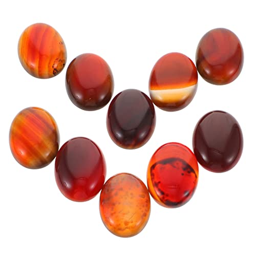 OSALADI 10 Stück Natürliche Flachrückseite Cabochons Edelsteine für Diy Schmuckherstellung für Armbänder Ohrringe und Mehr Einzigartiges Design Verschiedenen Farben und Mustern von OSALADI