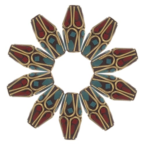 OSALADI 10 Stück Nepal Kupfer Spacer Perlen Tibet Schmuck Bastelperlen Vintage Buddhistische Charms für DIY Armbänder Halsketten Ohrringe Ethno Style OSALADI 10 Stück Nepal Kupfer Spacer Perlen Tibet Schmuck Bastelperlen Vintage Buddhistische Charms für DIY Armbänder Halsketten Ohrringe Ethno Style von OSALADI