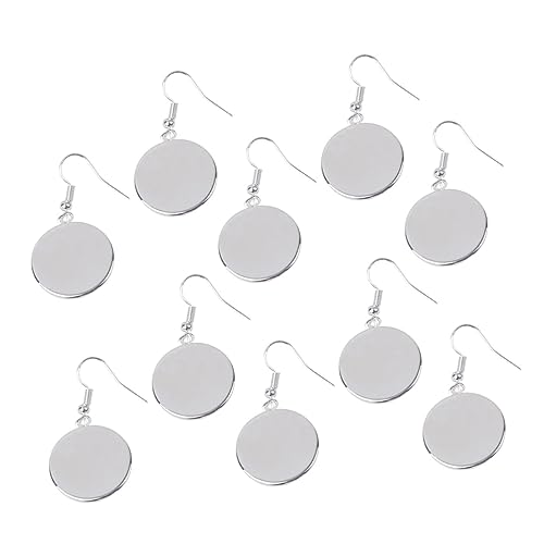 OSALADI 10 Stück Ohrhaken Ohrring Basis Trays Diy Ohrschmuck Zubehör für Herstellung von Ohrringen Silber von OSALADI