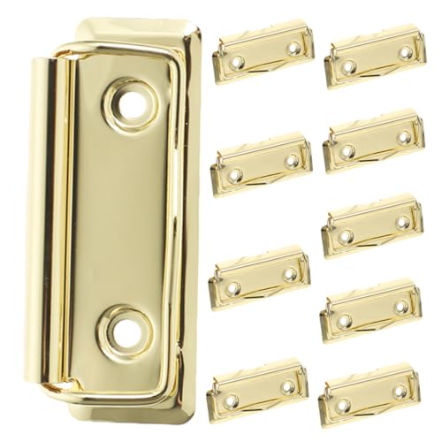 OSALADI 10 Stück Ordnerzubehör Klemme für Büro-Klemmbretter Datei-Clip Klammern für Klemmbretter kleine Büroklammern Clips Clips Clip für Bretter Aluminiumlegierung Golden von OSALADI