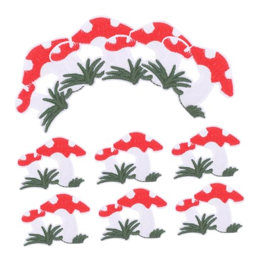 OSALADI 10 Stück Pilz-Patch Flicken aufbügeln zarte Fellflecken Pilzflecken dekorative Eisenflecken gestickte Aufnäher Hutflecken Kleiderflicken Nähwerkzeug Polyester OSALADI 10 Stück Pilz-Patch Flicken aufbügeln zarte Fellflecken Pilzflecken dekorative Eisenflecken gestickte Aufnäher Hutflecken Kleiderflicken Nähwerkzeug Polyester von OSALADI