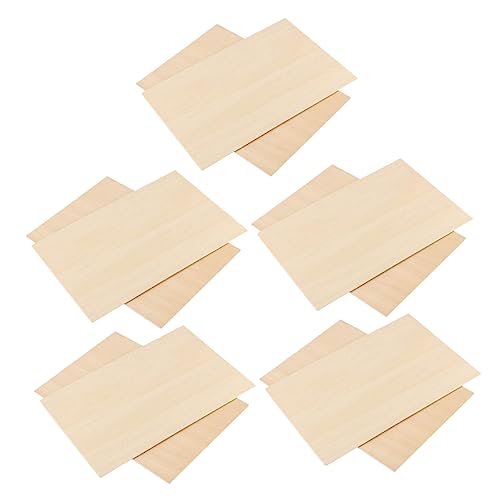 OSALADI 10 Stück Rechteckige Unbehandelte Holzplatten für Diy Bastelprojekte Robuste Holzscheiben zum Dekorieren und Handwerken für Anwendungen OSALADI 10 Stück Rechteckige Unbehandelte Holzplatten für Diy Bastelprojekte Robuste Holzscheiben zum Dekorieren und Handwerken für Anwendungen von OSALADI