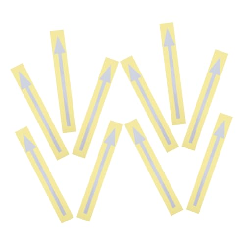 OSALADI 10 Stück Reflektierender Pfeilaufkleber Reflektierende Straßenpfeilaufkleber Abnehmbare Pfeilabziehbilder Mailbox - -markierungsabziehbilder Verkehrsschildaufkleber Silber Pvc von OSALADI