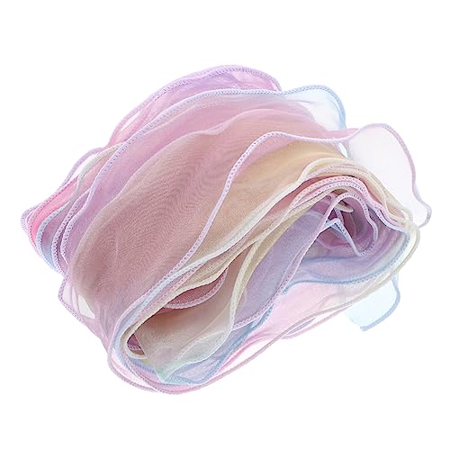OSALADI 10 Stück Regenbogen Farbverlaufsgarn Gürtelband Dekoration Zum Verpacken Chiffonstoff Lockenband Dünnes Band Zum Verpacken Band Zum Basteln Satin Dekoband Für Haare von OSALADI