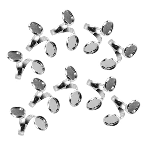OSALADI 10 Stück Ringhalterzubehör Für Runde Rohlinge Diy Handwerk Schmuckherstellung Kit Zur Schmuckherstellung Ringeinstellungen Kleiner Finger Bausätze Ringrohlinge Leer Silber Kupfer OSALADI 10 Stück Ringhalterzubehör Für Runde Rohlinge Diy Handwerk Schmuckherstellung Kit Zur Schmuckherstellung Ringeinstellungen Kleiner Finger Bausätze Ringrohlinge Leer Silber Kupfer von OSALADI