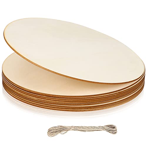 OSALADI 10 Stück Runde Holzscheiben Naturholz Durchmesser mit Seilen für DIY Bastelprojekte Unbeschichtet zum Malen und Dekorieren OSALADI 10 Stück Runde Holzscheiben Naturholz Durchmesser mit Seilen für DIY Bastelprojekte Unbeschichtet zum Malen und Dekorieren von OSALADI