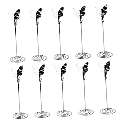 OSALADI 10 Stück Schmetterling Foto Clips Tischnummer Halter Platzkarten Halter für Hochzeiten und Veranstaltungen Dekorative Fotoständer für Karten und Notizen von OSALADI
