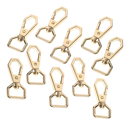 OSALADI 10 Stück Sechskanthaken Schlüsselkette Ringe Schwenken Schnalle Schlüsselbund Handtaschen Schließe Schlüsselanhänger Mit Drehverschluss Golden Legierung OSALADI 10 Stück Sechskanthaken Schlüsselkette Ringe Schwenken Schnalle Schlüsselbund Handtaschen Schließe Schlüsselanhänger Mit Drehverschluss Golden Legierung von OSALADI