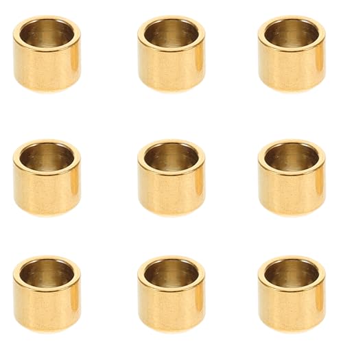 OSALADI 10 Stück Seilendstopper Kappen Schnappen Universal- Tipp Runder Kordelstopper Mit Seilende Schnur Endkappe Kabelschloss Kabelschlösser Rostfreier Stahl Golden von OSALADI