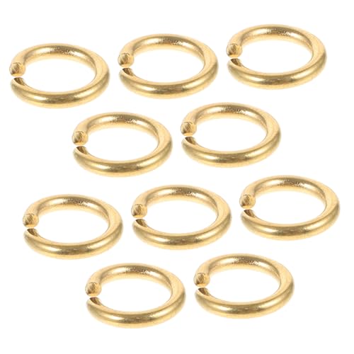 OSALADI 10 Stück Sprungringe Für Schmuckherstellung Geteilte Ringe Schmuck Biegeringe Klein Perlen Sortiert Reifen Für Die Schmuckherstellung Schleife Schild Golden Messing von OSALADI