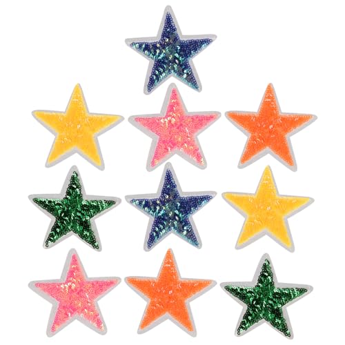 OSALADI 10 Stück Stern -Pailletten -Patch Erwachsene Applikationen bunt Glitzersterne Nähen Sie Strass-Patches DIY-Sternflicken Jeans auf Sterne nähen kleine Aufnäher Stoff OSALADI 10 Stück Stern -Pailletten -Patch Erwachsene Applikationen bunt Glitzersterne Nähen Sie Strass-Patches DIY-Sternflicken Jeans auf Sterne nähen kleine Aufnäher Stoff von OSALADI