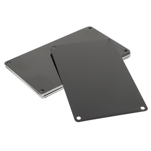 OSALADI 10 Stück Teiliges Blanke Metall Türschilder aus Schwarz Eloxiertem Aluminium mit Löchern Lasergravierbare Namensschilder für Büro DIY Beschilderung Vielseitig Einsetzbar von OSALADI