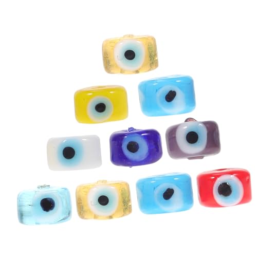 OSALADI 10 Stück Teiliges Bunte Evil Eye Glasperlen mit Großem Flach Runde Schmuckperlen für DIY Armbänder Halsketten und Handwerksprojekte Lebendige Farben zum Auffädeln OSALADI 10 Stück Teiliges Bunte Evil Eye Glasperlen mit Großem Flach Runde Schmuckperlen für DIY Armbänder Halsketten und Handwerksprojekte Lebendige Farben zum Auffädeln von OSALADI