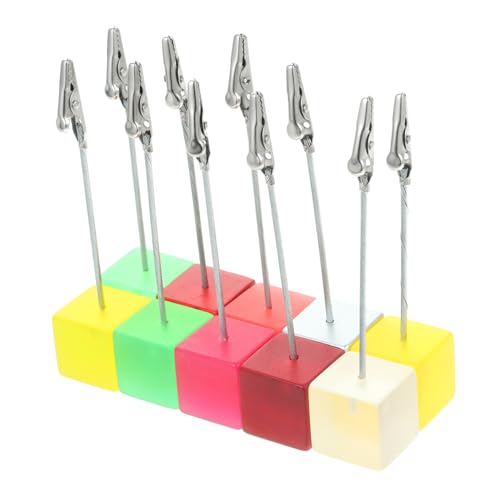 OSALADI 10 Stück Teiliges Bunte Fotoclips Würfelform Tischkartenhalter Memo Notizhalter für Fotos Menükarten Namenskarten und Tischdekorationen bei Feiern OSALADI 10 Stück Teiliges Bunte Fotoclips Würfelform Tischkartenhalter Memo Notizhalter für Fotos Menükarten Namenskarten und Tischdekorationen bei Feiern von OSALADI