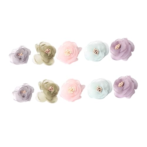 OSALADI 10 Stück Teiliges Chiffon Blumen aus Langlebigem Garn Bunte DIY Blumen für Kleidung Taschen Bühnenkostüme Vielseitige Dekoration Inklusive Himmelblau Lila Grün Rosa OSALADI 10 Stück Teiliges Chiffon Blumen aus Langlebigem Garn Bunte DIY Blumen für Kleidung Taschen Bühnenkostüme Vielseitige Dekoration Inklusive Himmelblau Lila Grün Rosa von OSALADI