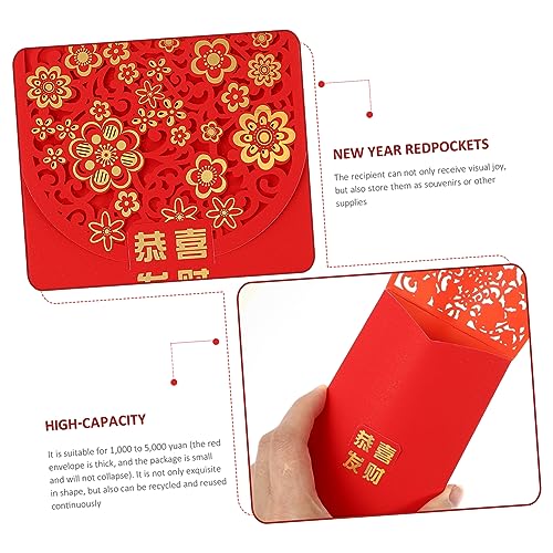 OSALADI 10 Stück Teiliges Chinesische Neujahrs Rotumschläge mit Hohlem Design Traditionelle Geldumschläge für Hochzeit Frühlingsfest und Wohlstand Dekorative Rote Papiertüten OSALADI 10 Stück Teiliges Chinesische Neujahrs Rotumschläge mit Hohlem Design Traditionelle Geldumschläge für Hochzeit Frühlingsfest und Wohlstand Dekorative Rote Papiertüten von OSALADI