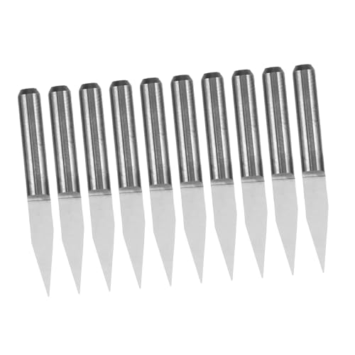 OSALADI 10 Stück Teiliges Cnc Router Fräsersatz V-förmige Holzschnitz-fräser Präzisions-flachboden-gravierwerkzeug für Holzgravur Modellbau Scribing Holzwerkzeuge Silber OSALADI 10 Stück Teiliges Cnc Router Fräsersatz V-förmige Holzschnitz-fräser Präzisions-flachboden-gravierwerkzeug für Holzgravur Modellbau Scribing Holzwerkzeuge Silber von OSALADI