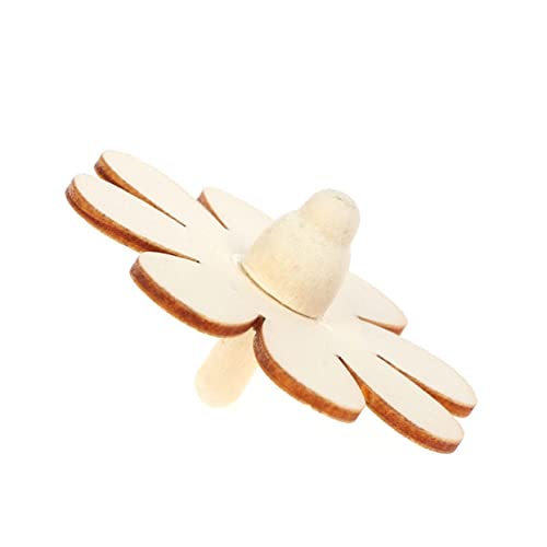 OSALADI 10 Stück Teiliges DIY Unbemalter Holz Kreiselspielzeug für Malen und Basteln Fördert Kreativität und Motorische Fähigkeiten Geeignet für Jungen und Mädchen von OSALADI