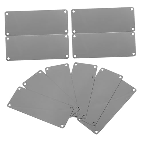 OSALADI 10 Stück Teiliges Edelstahl Namensschild mit Löchern Dicke Gravurfähige Metallplatte für Türschilder DIY Lasergravur Robust und Vielseitig für Zuhause Büro und Gewerbe OSALADI 10 Stück Teiliges Edelstahl Namensschild mit Löchern Dicke Gravurfähige Metallplatte für Türschilder DIY Lasergravur Robust und Vielseitig für Zuhause Büro und Gewerbe von OSALADI