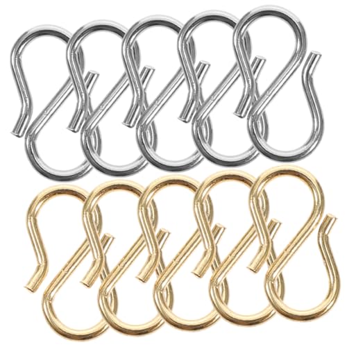 OSALADI 10 Stück Teiliges Edelstahl S Haken Schmuckverschluss für Halsketten Armbänder Leicht Rostfrei Handliche DIY Schmuckverbinder mit Glatter Oberfläche Installieren und Sicher zu OSALADI 10 Stück Teiliges Edelstahl S Haken Schmuckverschluss für Halsketten Armbänder Leicht Rostfrei Handliche DIY Schmuckverbinder mit Glatter Oberfläche Installieren und Sicher zu von OSALADI
