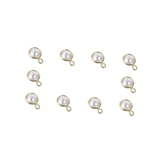 OSALADI 10 Stück Teiliges Faux perlen anhänger für DIY Schmuckzubehör Gold beschichtete Farbbeständige Perlen dangles für Armbänder Halsketten und Personalisierte Bastelprojekte OSALADI 10 Stück Teiliges Faux perlen anhänger für DIY Schmuckzubehör Gold beschichtete Farbbeständige Perlen dangles für Armbänder Halsketten und Personalisierte Bastelprojekte von OSALADI