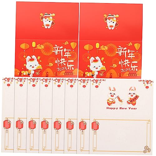 OSALADI 10 Stück Teiliges Grußkarten mit Lunar Year Design Klappkarten für Frühlingsfest Praktische Neujahrs Deko Beschreibbar Festtagsstimmung für Familie und Gäste OSALADI 10 Stück Teiliges Grußkarten mit Lunar Year Design Klappkarten für Frühlingsfest Praktische Neujahrs Deko Beschreibbar Festtagsstimmung für Familie und Gäste von OSALADI