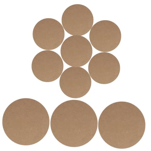 OSALADI 10 Stück Teiliges Holz Tonbrett Runde Diy Bastelplatten für Projekte zum Modellieren und Gestalten von Kunstwerken und Erwachsene von OSALADI