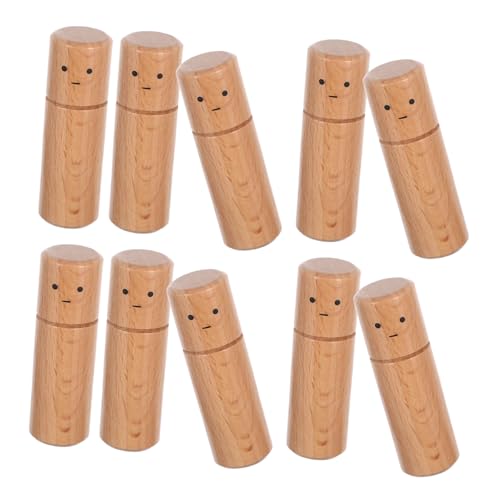 OSALADI 10 Stück Teiliges Holzfiguren für Diy-bemalung Naturbelassene Peg Dolls aus Stabilem Buchenholz Unbemalte Holzpuppen für Kreative von Feinmotorik und Fantasievollem Spiel von OSALADI