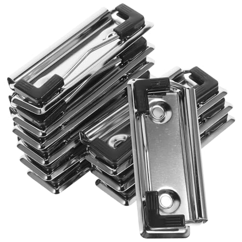 OSALADI 10 Stück Teiliges Klemmbrett Clips aus Metall für Dokumente Leicht und Tragbar für Schule und Büro Strapazierfähig und Langlebig mit Sicherem Halt für Ordnung Ihrem Arbeitsalltag von OSALADI