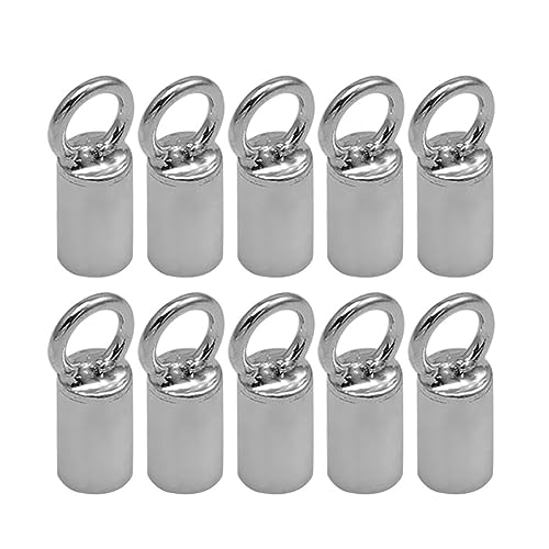 OSALADI 10 Stück Teiliges Kordelendkappen für Schmuckverbindungen DIY Zubehör für Armbänder Schlüsselanhänger und Mehr von OSALADI