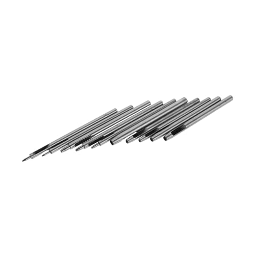 OSALADI 10 Stück Teiliges Locheisen aus Robustem Stahl Präziser Runder Hohl-lochstanzer für Leder Canvas Papier und Gummi Einfach zu Bedienen für Professionelle Lederarbeiten und von OSALADI
