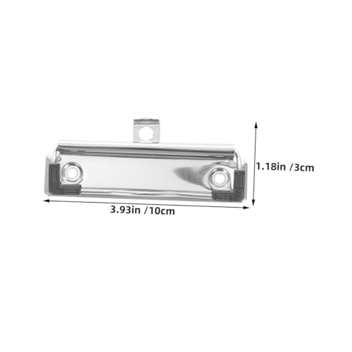 OSALADI 10 Stück Teiliges Metall Klemmbrett Clips mit Gummifüßen Flache Montierbare Dokumentenhalter für Büro Schule Robuste Wiederverwendbare Klemmen für Notizen Fotos Dateien von OSALADI