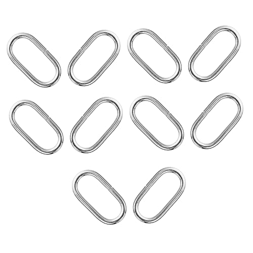 OSALADI 10 Stück Teiliges Metall Ovalring Schnalle für Taschenriemen Robuste Ersatzschnallen für Lederhandwerke Rucksäcke und Taschen Langlebig und Benutzerfreundlich von OSALADI