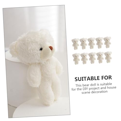 OSALADI 10 Stück Teiliges Mini Plüsch Bär Weiche Tragbare Kuscheltier Figuren Multifunktionale Kleine Bären Deko als Schlüsselanhänger Rucksack Handtaschenanhänger Geschenk für Hochzeit von OSALADI