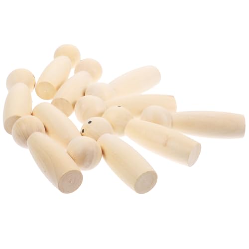 OSALADI 10 Stück Teiliges Naturbelassene Holzfiguren Unvollendete Peg Dolls zum Bemalen Kinderfreundliche DIY Bastelsets Leichte Glatte Oberfläche für Kreative Handwerksprojekte und OSALADI 10 Stück Teiliges Naturbelassene Holzfiguren Unvollendete Peg Dolls zum Bemalen Kinderfreundliche DIY Bastelsets Leichte Glatte Oberfläche für Kreative Handwerksprojekte und von OSALADI