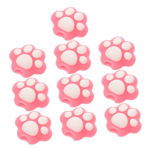 OSALADI 10 Stück Teiliges Niedliche Pinke Katzenpfoten Bleistiftkappen aus Weichem Silikon Schützende Praktische Bleistifthüllen für Standardstifte für Schule Büro und Zuhause Bruchsicher von OSALADI