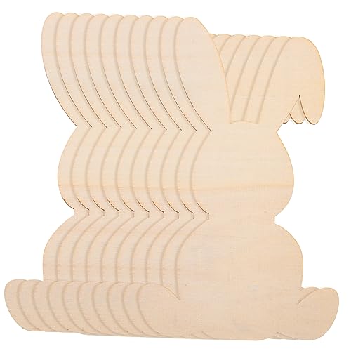 OSALADI 10 Stück Teiliges Osterhasen Holzset aus Hochwertigem DIY Holzscheiben zum Bemalen und Basteln Kleine Hasenformen für Osterdekoration Langlebige Holzspäne für Frühlingsdeko und OSALADI 10 Stück Teiliges Osterhasen Holzset aus Hochwertigem DIY Holzscheiben zum Bemalen und Basteln Kleine Hasenformen für Osterdekoration Langlebige Holzspäne für Frühlingsdeko und von OSALADI