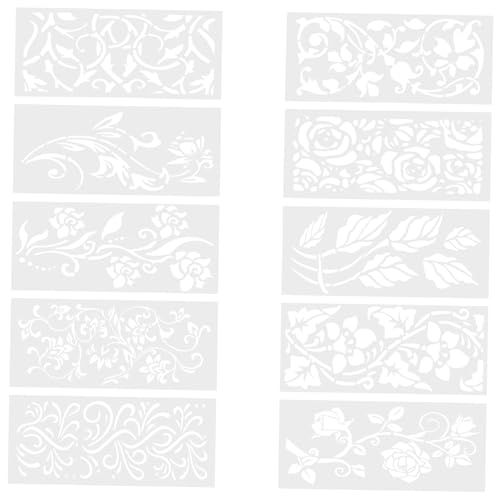 OSALADI 10 Stück Teiliges Pflanzen Schablonen Dekorative DIY Malvorlagen für Raumgestaltung und Blumenmuster für Bastelprojekte OSALADI 10 Stück Teiliges Pflanzen Schablonen Dekorative DIY Malvorlagen für Raumgestaltung und Blumenmuster für Bastelprojekte von OSALADI