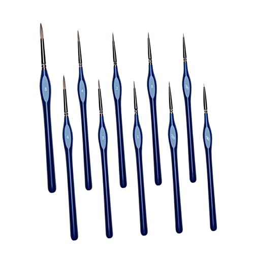 OSALADI 10 Stück Teiliges Pinselset mit Feiner Spitze Nylonhaar Pinsel für Aquarell und Acrylmalerei für Kunst Zeichnungen und Journaling OSALADI 10 Stück Teiliges Pinselset mit Feiner Spitze Nylonhaar Pinsel für Aquarell und Acrylmalerei für Kunst Zeichnungen und Journaling von OSALADI