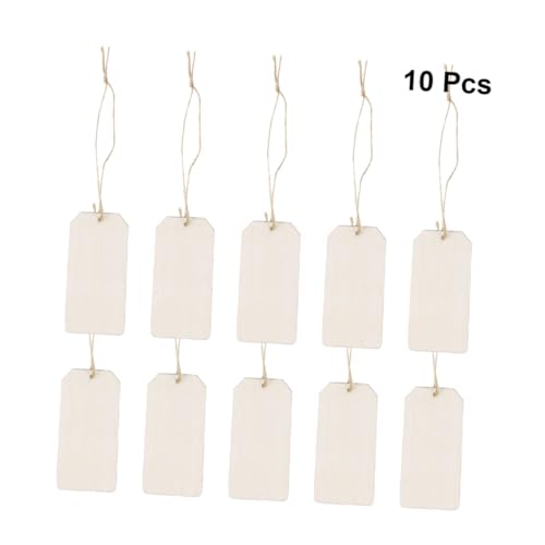 OSALADI 10 Stück Teiliges Rechteckige Unlackierte Holzanhänger mit Bohrung und Juteseil Vielseitig Beschreibbare Holzschilder für DIY Bastelprojekte Hochzeitsdeko Geschenkanhänger und OSALADI 10 Stück Teiliges Rechteckige Unlackierte Holzanhänger mit Bohrung und Juteseil Vielseitig Beschreibbare Holzschilder für DIY Bastelprojekte Hochzeitsdeko Geschenkanhänger und von OSALADI