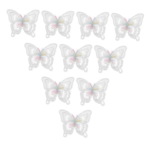 OSALADI 10 Stück Teiliges Schmetterling Applikationen aus Doppellagiger Spitze Organza Bestickte Aufnäher Gestaltung Handgenäht zum Aufnähen für DIY Kleidung Hochzeitskleider Taschen OSALADI 10 Stück Teiliges Schmetterling Applikationen aus Doppellagiger Spitze Organza Bestickte Aufnäher Gestaltung Handgenäht zum Aufnähen für DIY Kleidung Hochzeitskleider Taschen von OSALADI