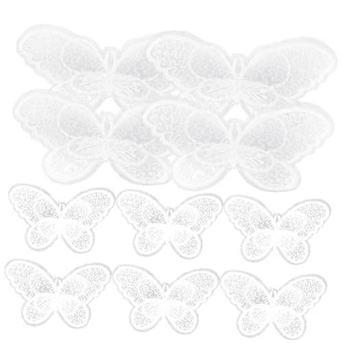 OSALADI 10 Stück Teiliges Schmetterling Aufnäher Weiß Bestickte Strapazierfähige Stoffapplikationen zum Annähen für DIY Kleidung Taschen Hüte und Dekoration von Textilien OSALADI 10 Stück Teiliges Schmetterling Aufnäher Weiß Bestickte Strapazierfähige Stoffapplikationen zum Annähen für DIY Kleidung Taschen Hüte und Dekoration von Textilien von OSALADI