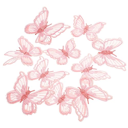 OSALADI 10 Stück Teiliges Schmetterling Aufnäher aus Spitze und Organza Bestickte Kleidungspatches zum Aufbügeln und Nähen für Brautkleider Abendmode DIY Dekoration und Reparatur OSALADI 10 Stück Teiliges Schmetterling Aufnäher aus Spitze und Organza Bestickte Kleidungspatches zum Aufbügeln und Nähen für Brautkleider Abendmode DIY Dekoration und Reparatur von OSALADI